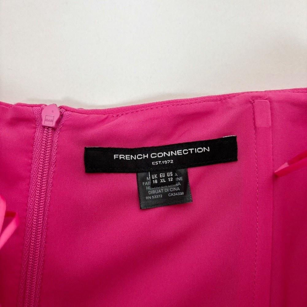 French Connection Whisper Strapless Peplum Top Size 12 - Picture 6 of 9